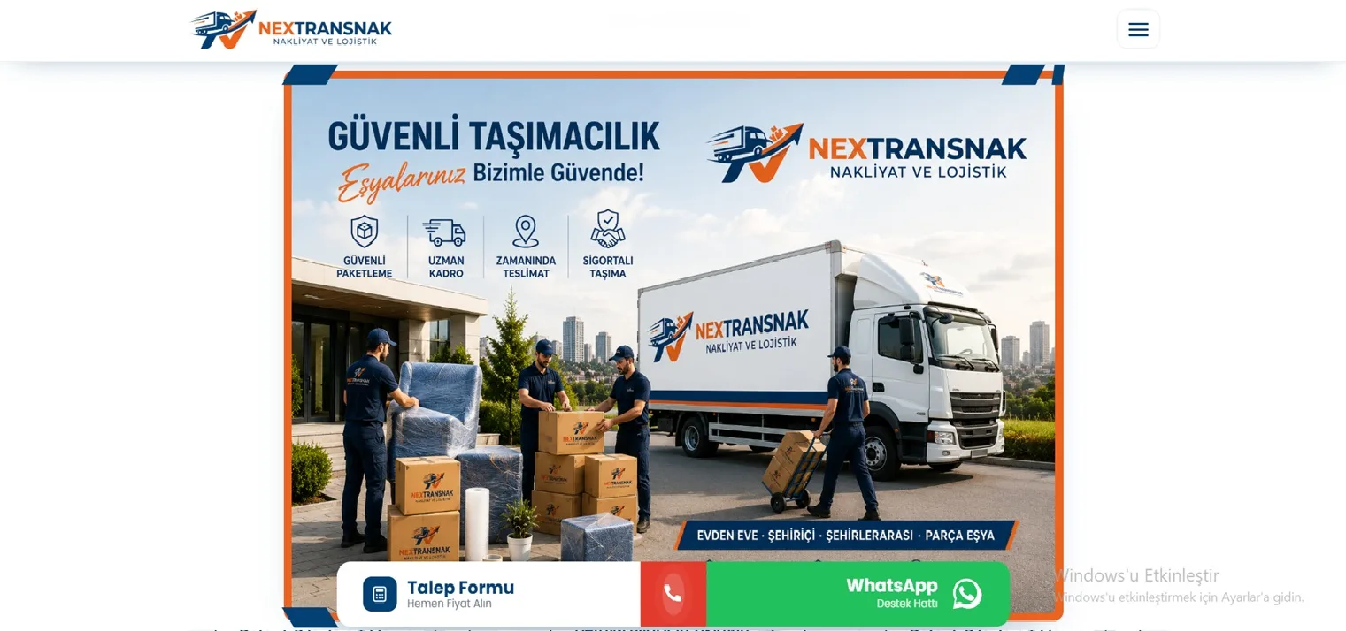EVDEN EŞYA TAŞIMA HİZMETİ