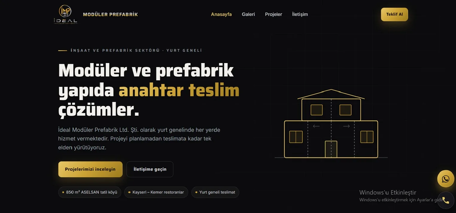 İDEAL MODÜLER PREFABRİK